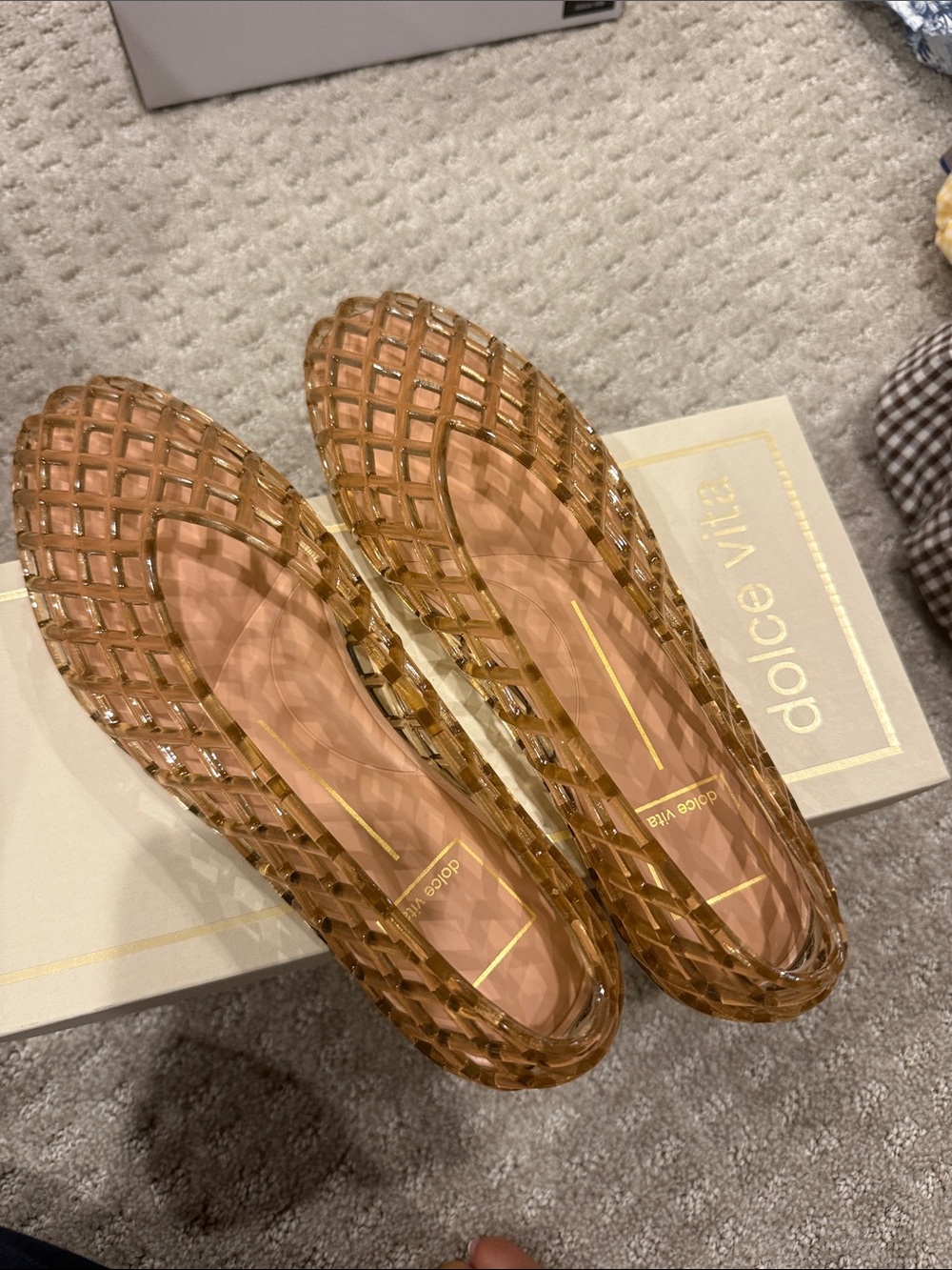 Dolce Vita Amber Brown Transparent Jelly Flats